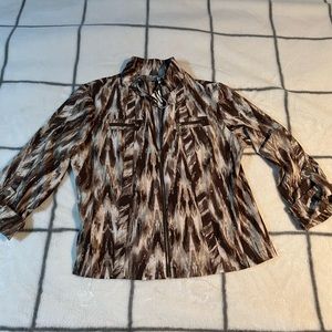 Women’s Chico’s Zenergy zip front lightweight jacket‎ Size 2 (12-14)